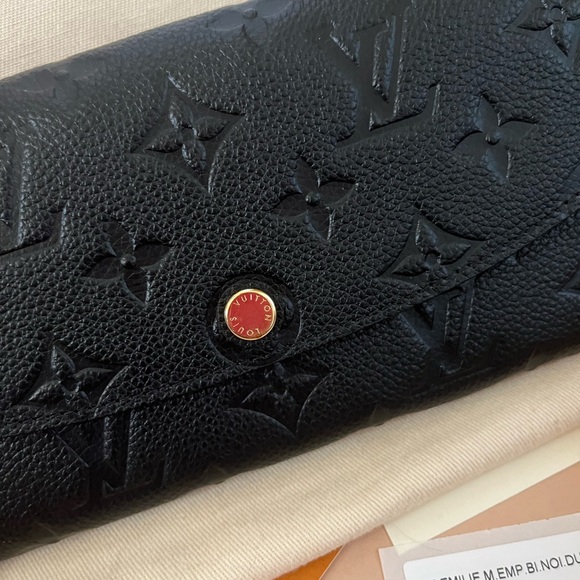 Louis Vuitton Emilie Wallet in Monogram Empreinte Leather - Black 😊🐈⬛ - Picture 3 of 11